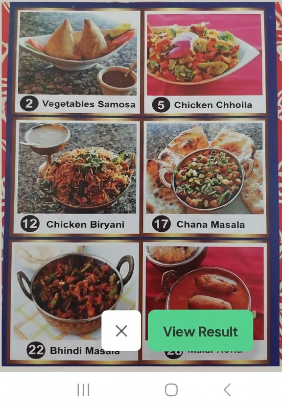 Scanning restaurant menu with Lower6 app